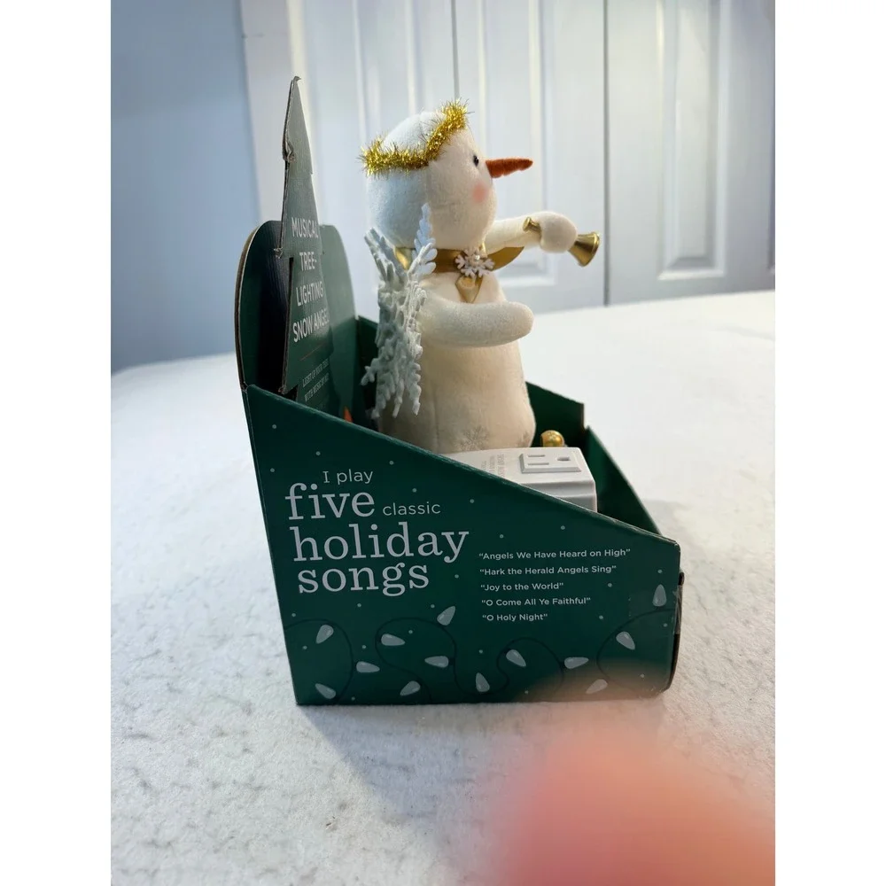 Hallmark Musical Tree Lighting Snow Angel Wireless Christmas Light Switch New